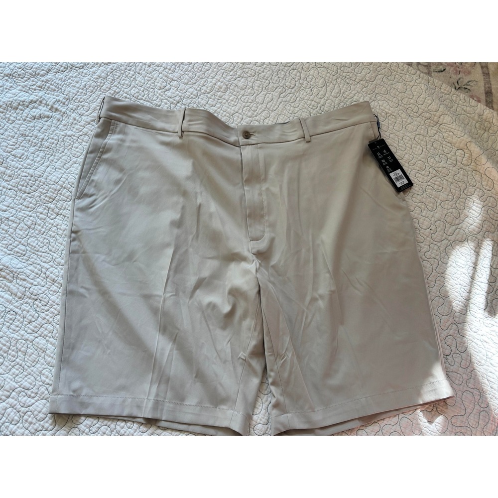 Walter Hagen Mens Big & Tall Perfect 11 Golf Shorts 46 Light Khaki 10" Inseam‎